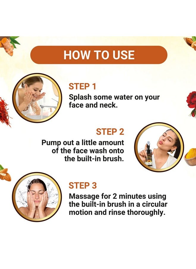 ELIBLISS Ubtan Natural Face Wash For All Skin Type With Turmeric & Saffron For Tan Removal Pack Of 4  - Image 4
