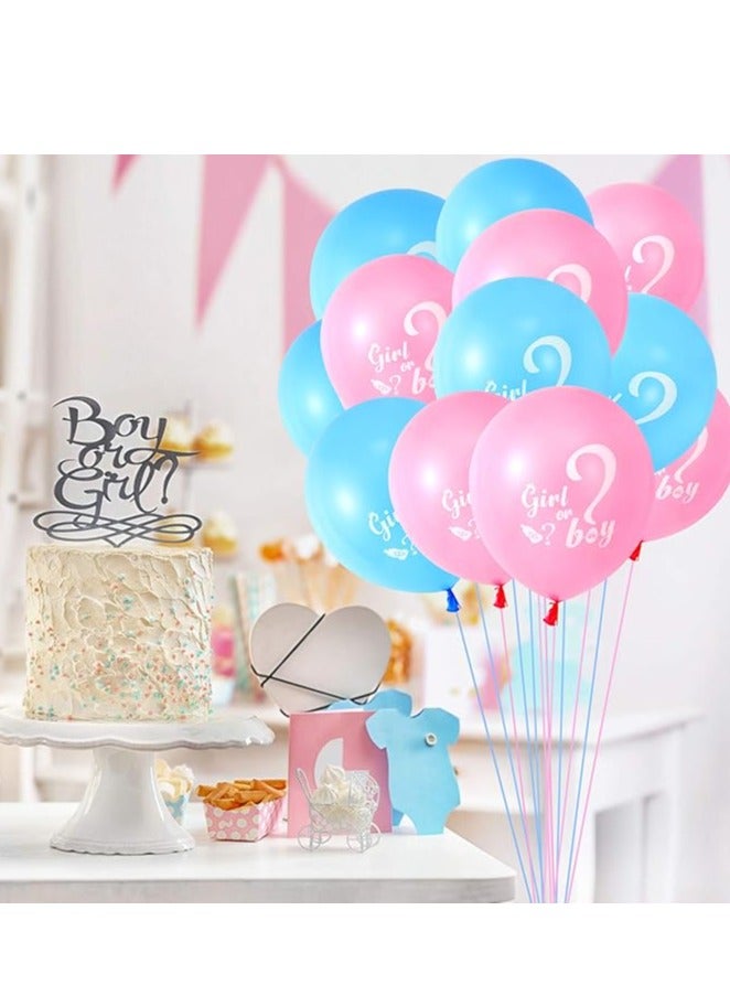 15 -Piece Baby Gender Reveal Balloons, 12 Inch Boy or Girl Balloons Decoration for Boy or Girl Baby Shower Gender Reveal Party Supplies Decoration Kit  - Image 3