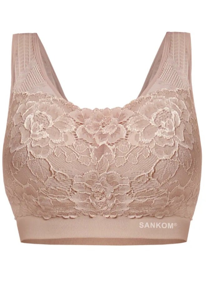 SANKOM - Patent Classic Bra with Lace for Women | Designed to Improve Posture and Help Reduce Back and Neck Pain | Smoothes, Lifts, and Shapes Naturally | Provides Excellent Coverage and Support with a Comfortable Fit - Image 1