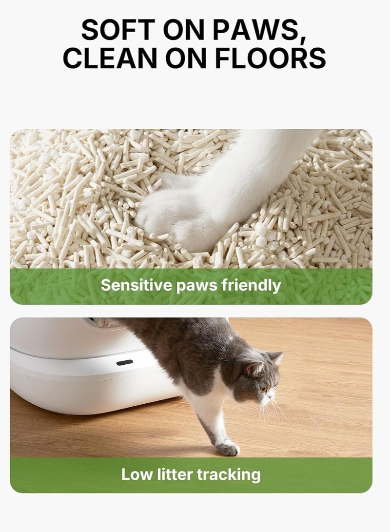 رمل قطط نباتي جديد، رمل متكتل فائق الجودة، 100% مكونات طبيعية، رمل قابل للتحلل الحيوي، خالٍ من الغبار ومنخفض التتبع، غير لاصق، سهل التنظيف (5.2 رطل × 1 كيس) - Image 3