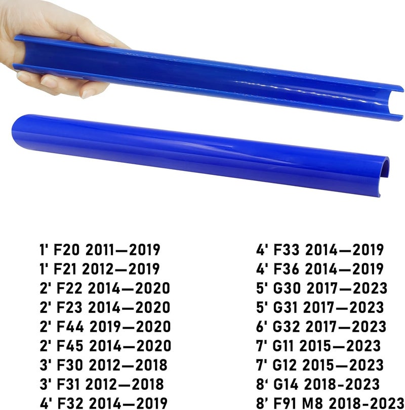 Jaronx Compatible with BMW Grill Inserts Trims for 1 2 3 4 5 6 7 Series, F20 F22 F30 F32 G30 G32 G11 G12, Compatible with BMW V Brace Wrap Covers Blue Grill Stripes Grille Inserts Stripes Wrap(Blue) Simple upgraded construction - Image 2