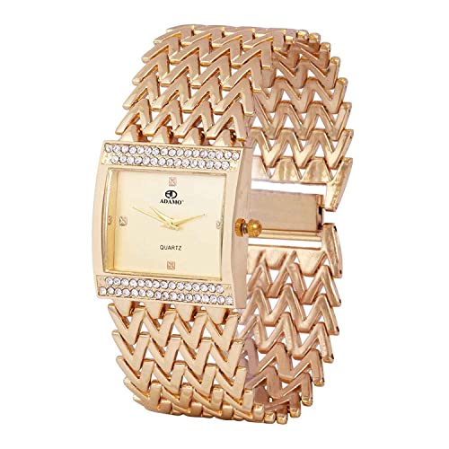ADAMO Adele 18K Gold Plated Bracelet Rose Gold Dial Women's & Girl's Watch 865KKM21 - Image 1