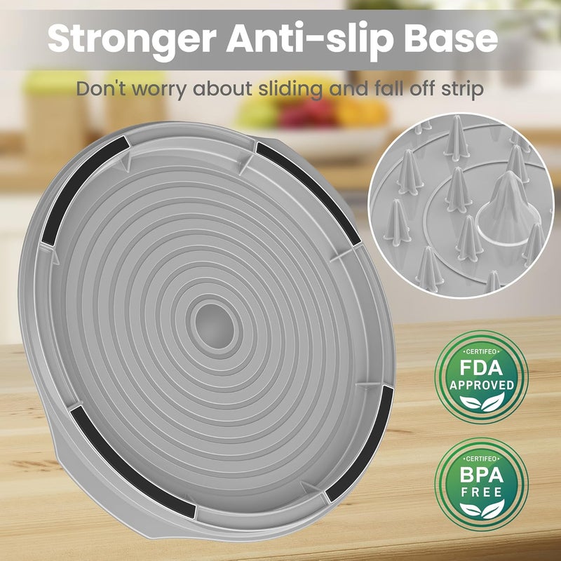 Beiyunee Chicken Shredder Tool Twist Large - 10'' Pro Meat Shredders for Chicken Breast,Visible Kitchen Gadgets Grinder Machine with Brush,Strong Anti-Slip Strip,Ergonomic Handle,BPA Free (Grey) - Image 4
