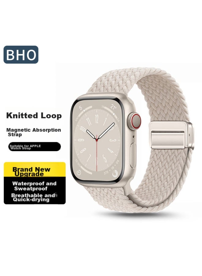 Bho Suitable For Apple Watch Band, Apple Watch S10/ultra2/s9/se Braided Loop Band, Iwatch S8/7/6/5/4 Nylon Watch Strap - Image 1
