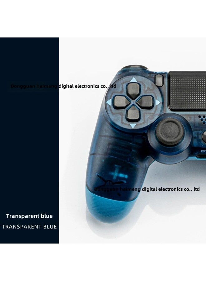 P4 Wireless Handle Snowflake on Gamepad Quality Stable Dual-shock Gyroscope P4 Bluetooth Gamepad-Product Color:Translucent Blue - Image 1