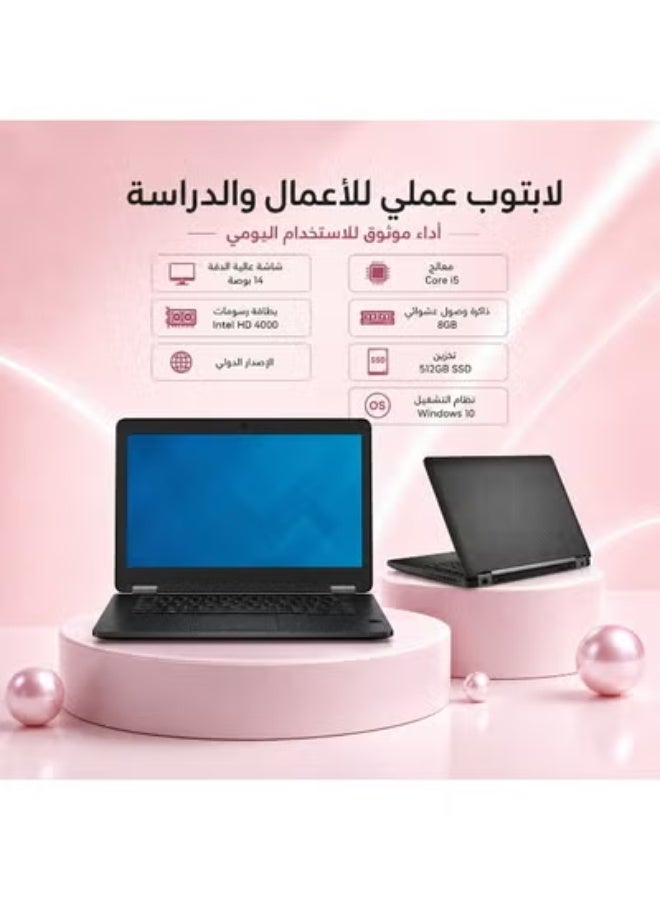 لابتوب شاشة 14 بوصة بمعالج i5 وذاكرة 8 جيجابايت وتخزين 512 جيجابايت SSD مع نظام ويندوز وإكسسوارات عملية للاستخدام اليومي - Image 2