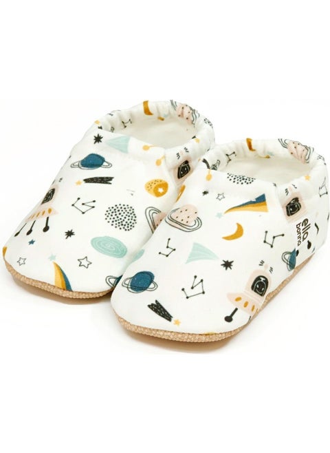 Patterned Baby Booties, Non-Slip Sole, Home Nursery Shoes Slippers, Space Shuttle