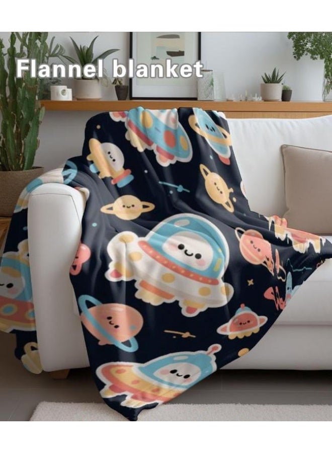 عام بطانية رقيقة من الفانيلا الكرتونية للأطفال أو الطلاب (دافئة ومريحة ومناسبة للنوم والألعاب) 100 سم * 150 سم - Image 5