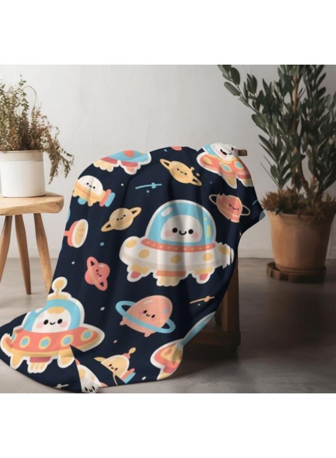 عام بطانية رقيقة من الفانيلا الكرتونية للأطفال أو الطلاب (دافئة ومريحة ومناسبة للنوم والألعاب) 100 سم * 150 سم - Image 4