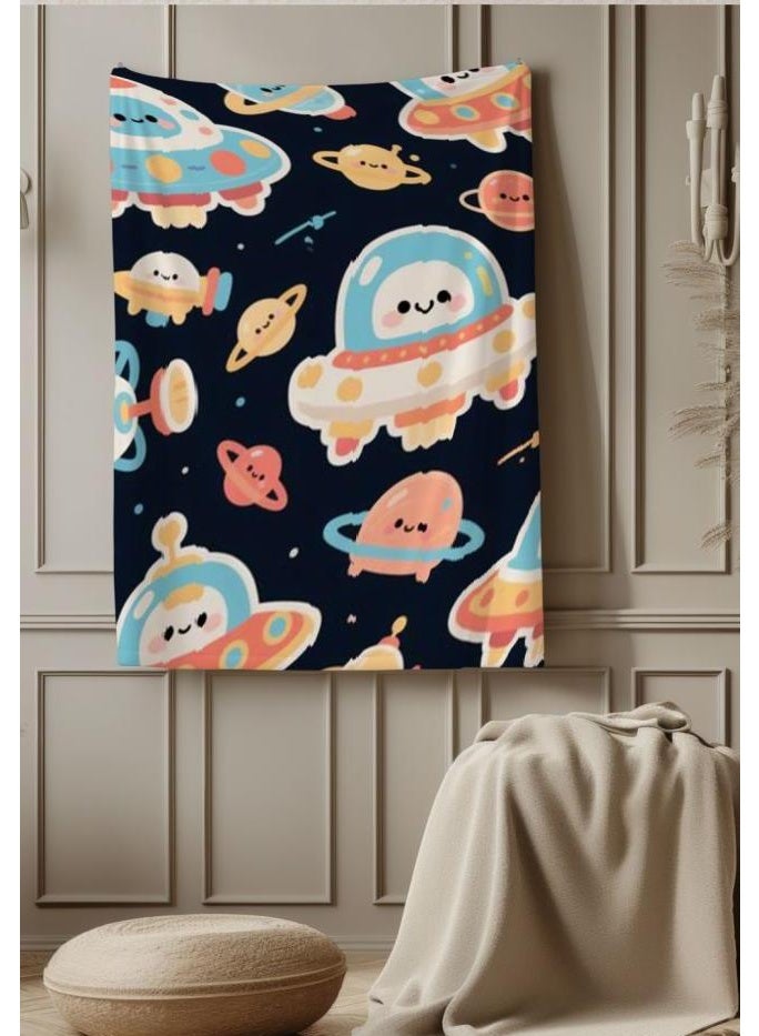 عام بطانية رقيقة من الفانيلا الكرتونية للأطفال أو الطلاب (دافئة ومريحة ومناسبة للنوم والألعاب) 100 سم * 150 سم - Image 1