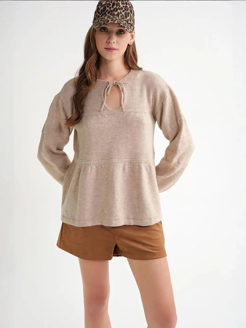 ميكسراي سترة ميكسراي فضفاضة محبوكة بتفاصيل ربطة