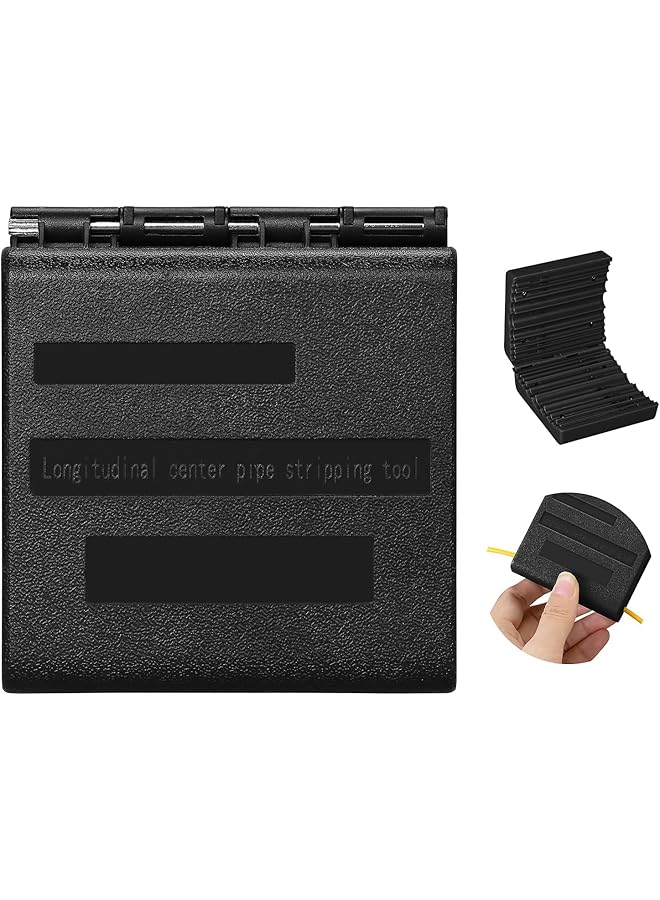 promass Fiber Loose Tube Cutter 1.5-11mm Longitudinal Ribbon Cable Stripper Tube Slitter for Fiber Optic Bundle Mid-Span Cable Stripping Tool Black - Image 1