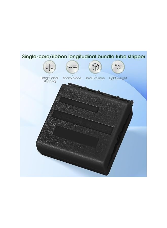 promass Fiber Loose Tube Cutter 1.5-11mm Longitudinal Ribbon Cable Stripper Tube Slitter for Fiber Optic Bundle Mid-Span Cable Stripping Tool Black - Image 2