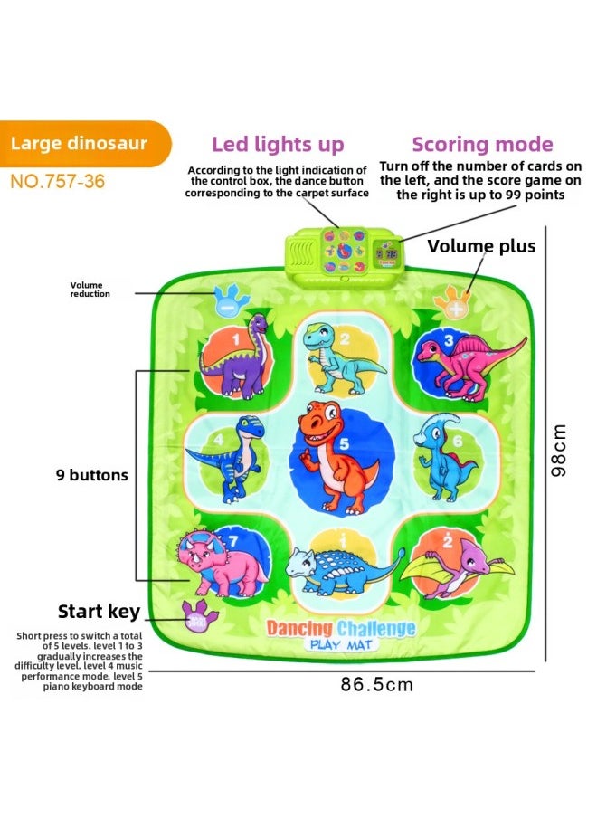 null - Children's Puzzle Electric Dance Blanket With Lights Bluetooth Version Music Blanket Parent-child Game Interactive Music Box-Color:HS-775-36 - Image 1