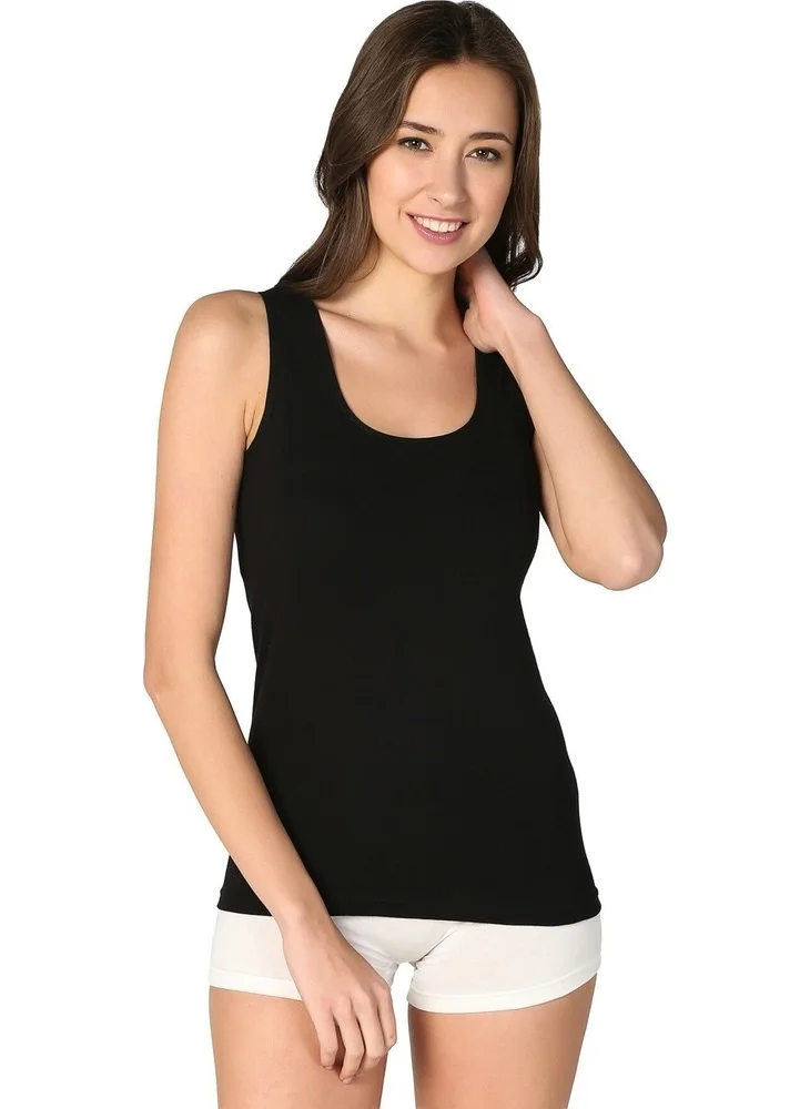 Tutku Ribana Wide Strap Undershirt Black 3-Pack