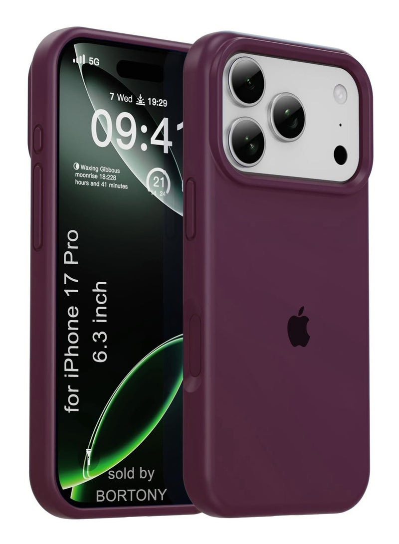 جراب iPhone 17 Pro مصنوع من السيليكون السائل الناعم لهاتف iPhone 17 Pro، غطاء مضاد للخدش مع بطانة داخلية من الألياف الدقيقة، جراب واقٍ مقاوم للصدمات لهاتف iPhone 17 Pro مقاس 6.3 بوصة - Image 1