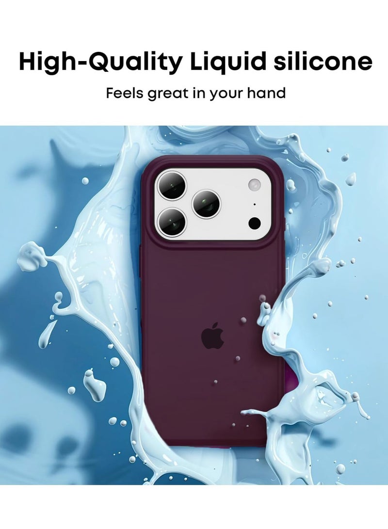 جراب iPhone 17 Pro مصنوع من السيليكون السائل الناعم لهاتف iPhone 17 Pro، غطاء مضاد للخدش مع بطانة داخلية من الألياف الدقيقة، جراب واقٍ مقاوم للصدمات لهاتف iPhone 17 Pro مقاس 6.3 بوصة - Image 3