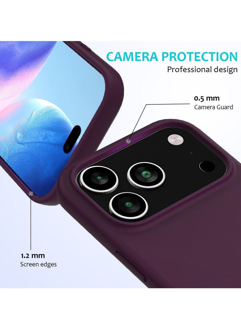 جراب iPhone 17 Pro مصنوع من السيليكون السائل الناعم لهاتف iPhone 17 Pro، غطاء مضاد للخدش مع بطانة داخلية من الألياف الدقيقة، جراب واقٍ مقاوم للصدمات لهاتف iPhone 17 Pro مقاس 6.3 بوصة - Image 5