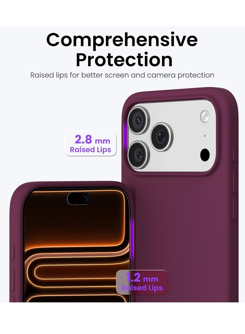 جراب iPhone 17 Pro مصنوع من السيليكون السائل الناعم لهاتف iPhone 17 Pro، غطاء مضاد للخدش مع بطانة داخلية من الألياف الدقيقة، جراب واقٍ مقاوم للصدمات لهاتف iPhone 17 Pro مقاس 6.3 بوصة - Image 3