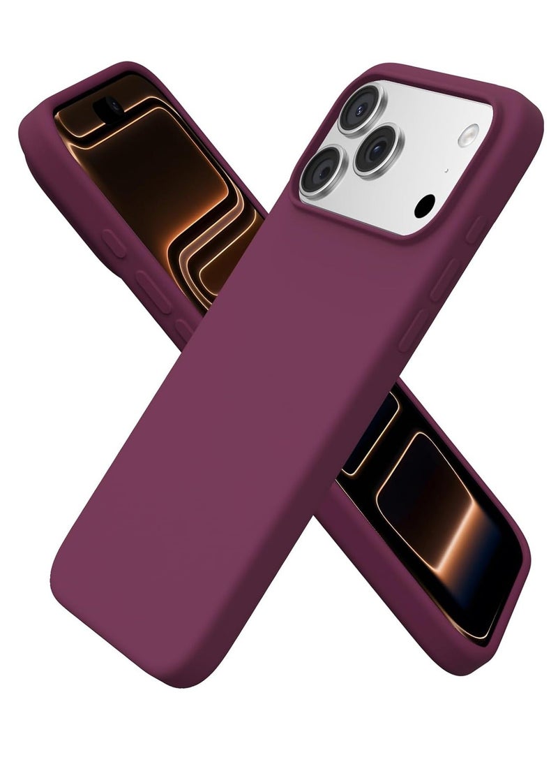 جراب iPhone 17 Pro مصنوع من السيليكون السائل الناعم لهاتف iPhone 17 Pro، غطاء مضاد للخدش مع بطانة داخلية من الألياف الدقيقة، جراب واقٍ مقاوم للصدمات لهاتف iPhone 17 Pro مقاس 6.3 بوصة - Image 1