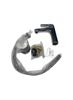 Generic Sink mixer, with a single handle and a rust and corrosion-resistant design coated with chrome, featuring hot and cold lines.  - Image 2