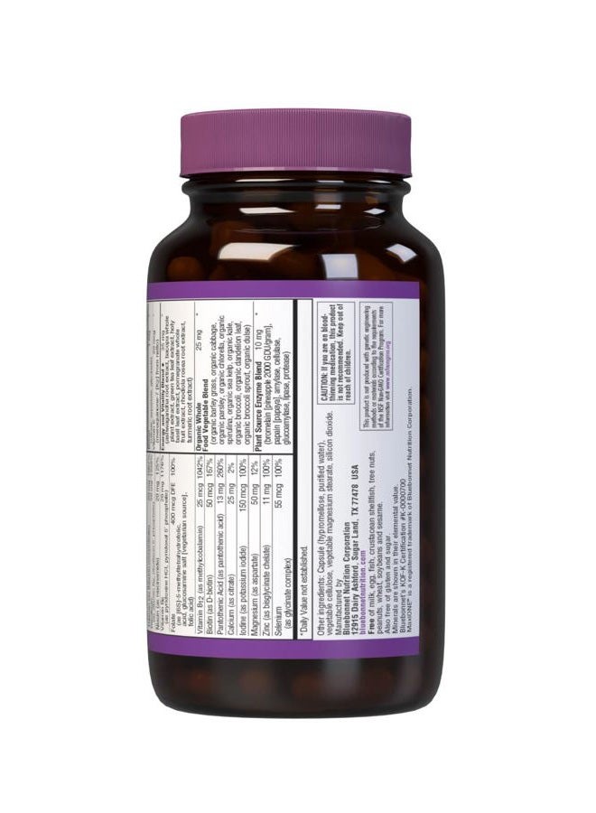 Bluebonnet Nutrition Maxi One (Iron-Free), Whole Food Multiple, Enzymes, Energy, Vitality, Gluten, Soy & Green Free, Kosher, Vegetarian Friendly, Non-GMO, 90 Count - Image 3