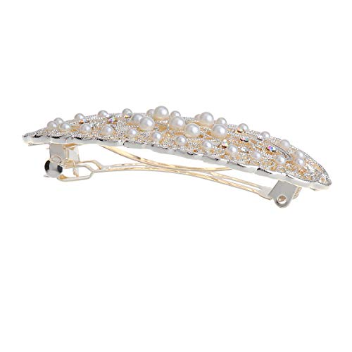 IPINK New Women Pearl Flower Hair Clip Barrette Hairpin - Image 3