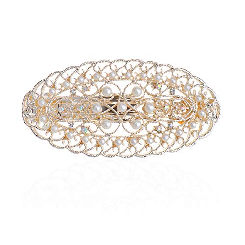 IPINK New Women Pearl Flower Hair Clip Barrette Hairpin - Image 1