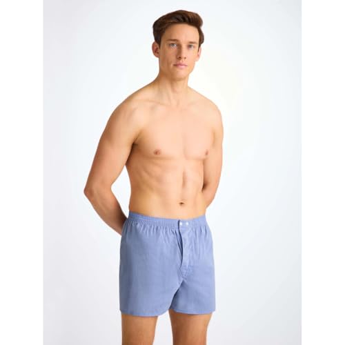 Derek Rose Men's Amalfi Boxer Short, Blue, Small - Image 3