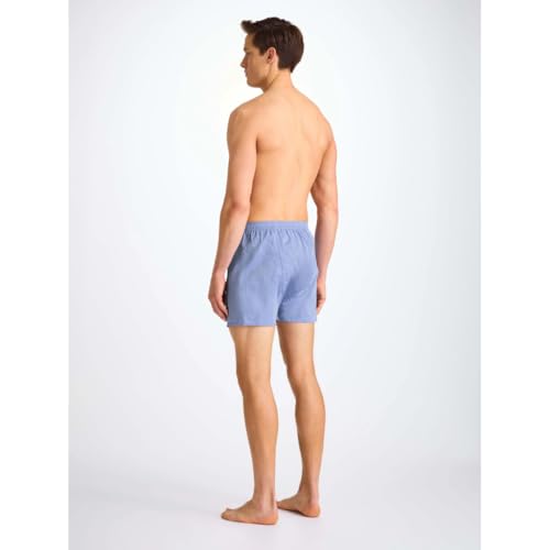 Derek Rose Men's Amalfi Boxer Short, Blue, Small - Image 5