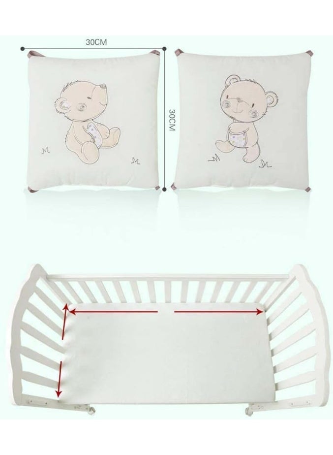 6 PCS Baby Crib Bumper, Cot Bumper,Breathable Mesh Cot Liner,Crib Rail Cover,Baby Boys Girls Nursery Crib Bedding,Baby Bed Bumper - Image 4