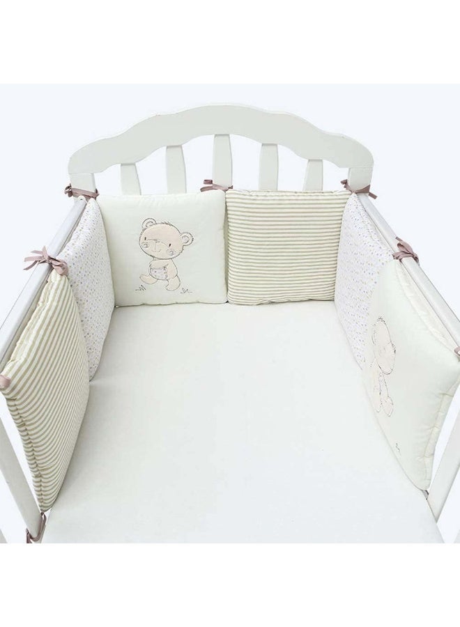 6 PCS Baby Crib Bumper, Cot Bumper,Breathable Mesh Cot Liner,Crib Rail Cover,Baby Boys Girls Nursery Crib Bedding,Baby Bed Bumper - Image 1