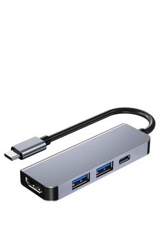 Generic 4-In-1 Type C Adapter with 4K HDMI Port USB Hub Space Grey  - Image 1