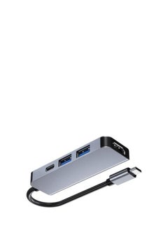 Generic 4-In-1 Type C Adapter with 4K HDMI Port USB Hub Space Grey  - Image 4