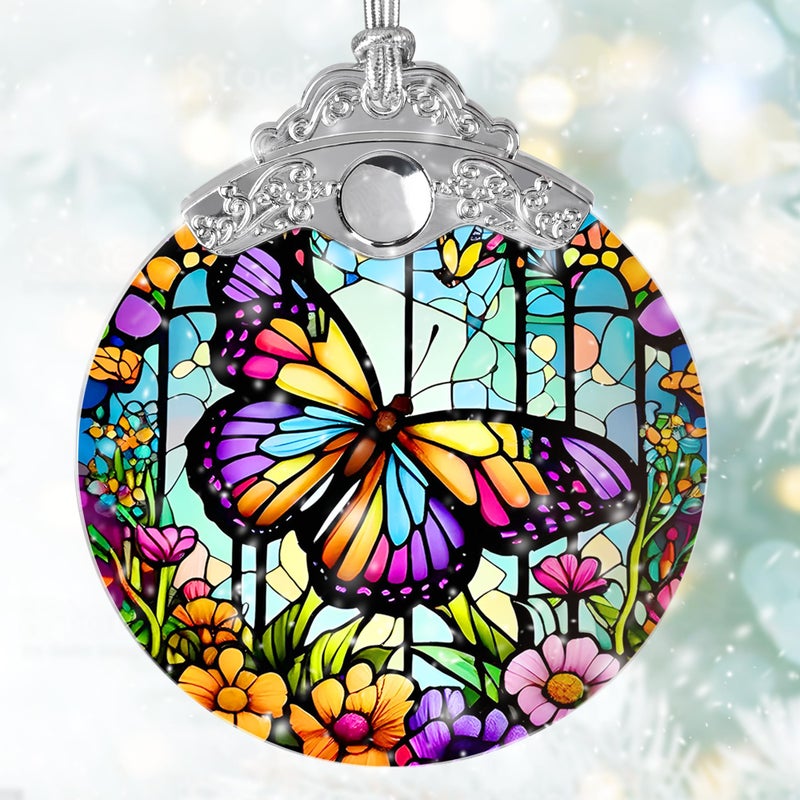 Jocidea الفراشة الزجاجية ملونة Suncatcher Jocidea Butterfly زخرفة الفراشة زخرفة الزخارف الحلي الزخارف زخرفة الزخرفة الزخرفة الفراشة ديكورات لعشاق الفراشة - Image 2