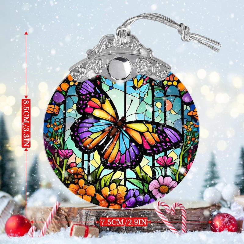 Jocidea الفراشة الزجاجية ملونة Suncatcher Jocidea Butterfly زخرفة الفراشة زخرفة الزخارف الحلي الزخارف زخرفة الزخرفة الزخرفة الفراشة ديكورات لعشاق الفراشة - Image 4