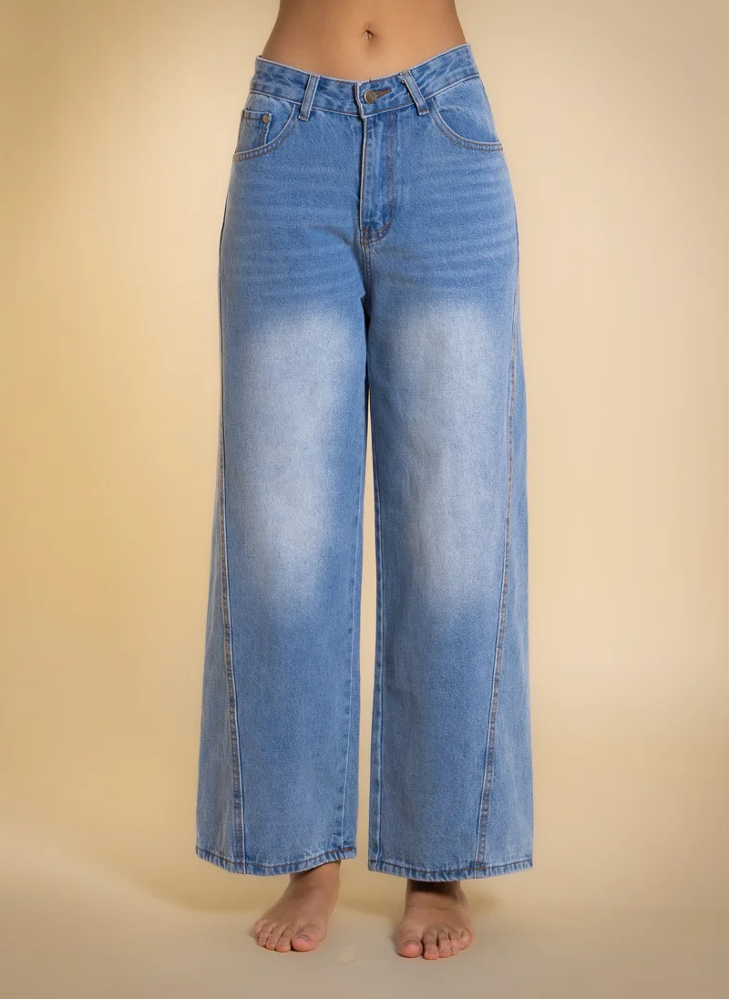 SHAPES MID-WAIST BARREL JEANS