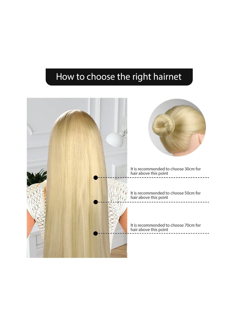 Teenitor Hair Nets Invisible Elastic Edge Mesh and Bobby Pins Set 40 Pieces HairNets 80 Pieces U Shaped Pins for Ballet Bun 3 Size Blonde - Image 4