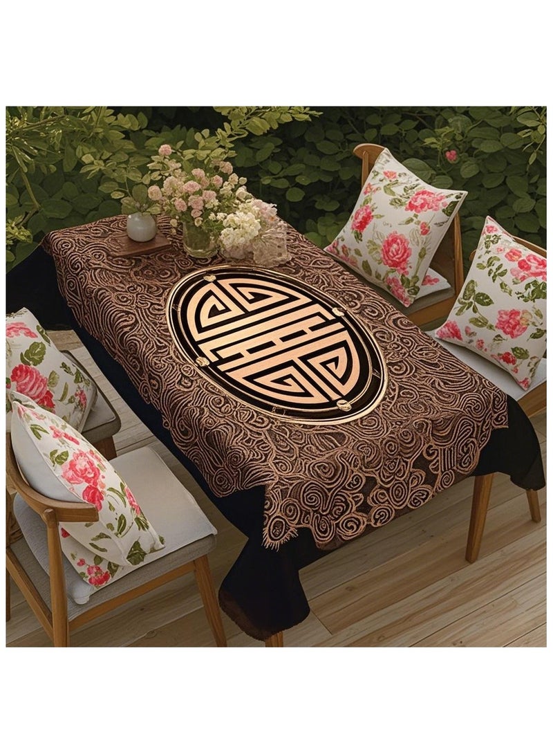 آنا بوليستر مزخرف للمائدة مضاد للماء والزيت بشكل مستطيل - Image 5