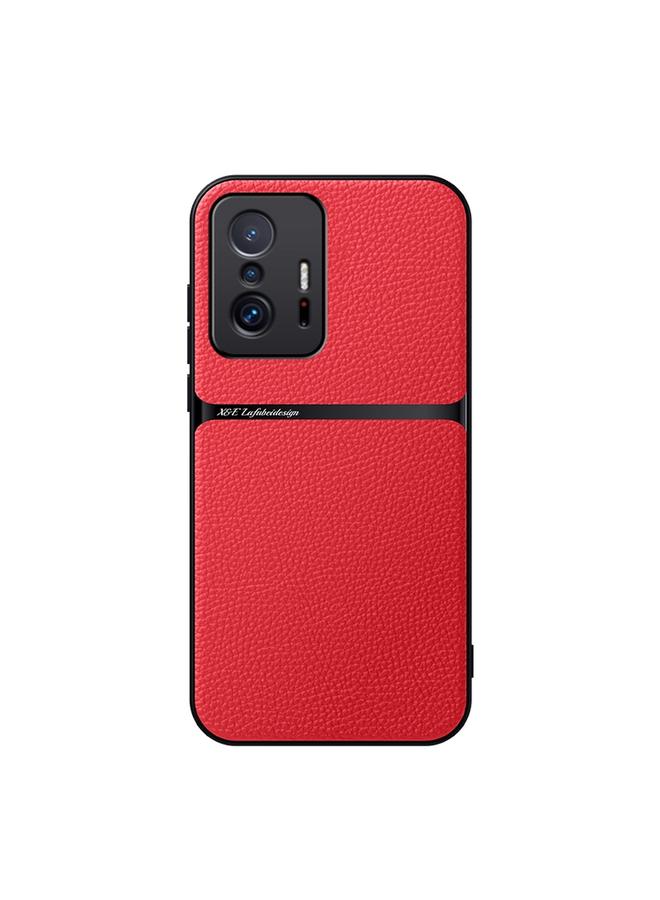 erorex Case For Xiaomi 11T / 11T Pro Litchi Leather Magnetic Full Coverage Shockproof Phone Case - Image 1