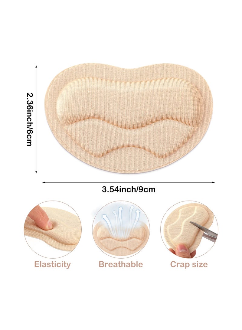 SYOSI Shoe Inserts 10 Pair Heel Cups Pads Protectors Comfort Ball of Cushion Foot Pain Relief Loose Boot Non-Slip Silicone Filler Fit Bottom Cover Stickers Petals Insoles Soles Grips Replacement - Image 2