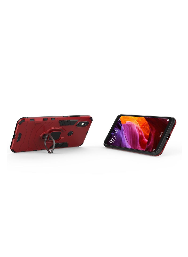 Red Protective Cover With Ring Bracket For Xiaomi - Image 3