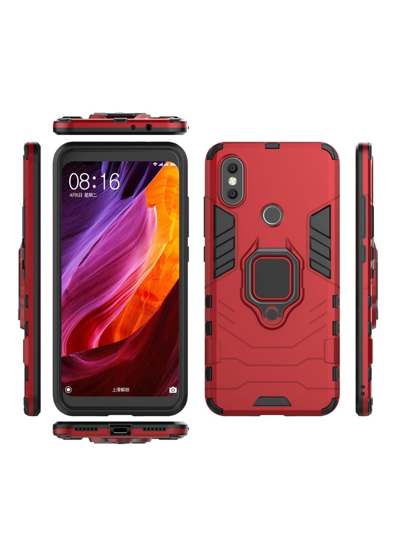 Red Protective Cover With Ring Bracket For Xiaomi - Image 2