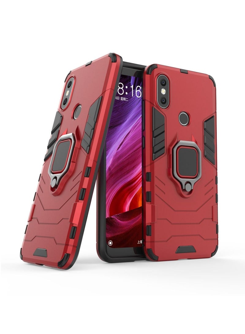 Red Protective Cover With Ring Bracket For Xiaomi - Image 1