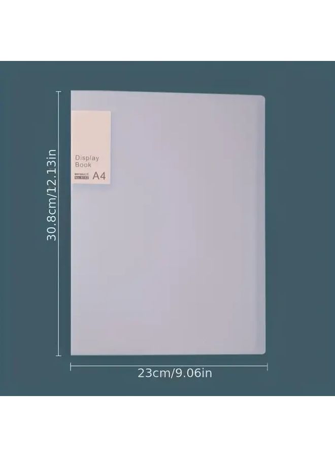 Blue A4 Transparent PP Plastic File Folder Set - Image 2