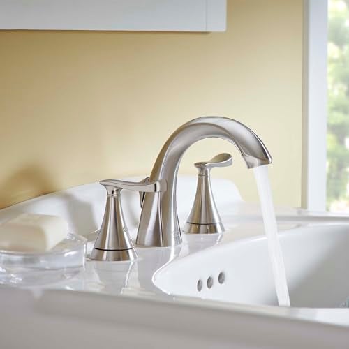 American Standard 7413801.295, Chatfield 8-Inch Widespread 2-Handle Bathroom Faucet 1.2 GPM, Brushed Nickel - Image 2