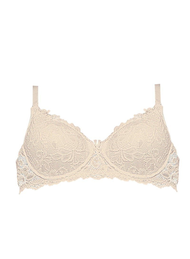 Women's bra embroidered with lace in a modern way that gives you more tenderness and beauty. Unpadded bra for women - Image 1
