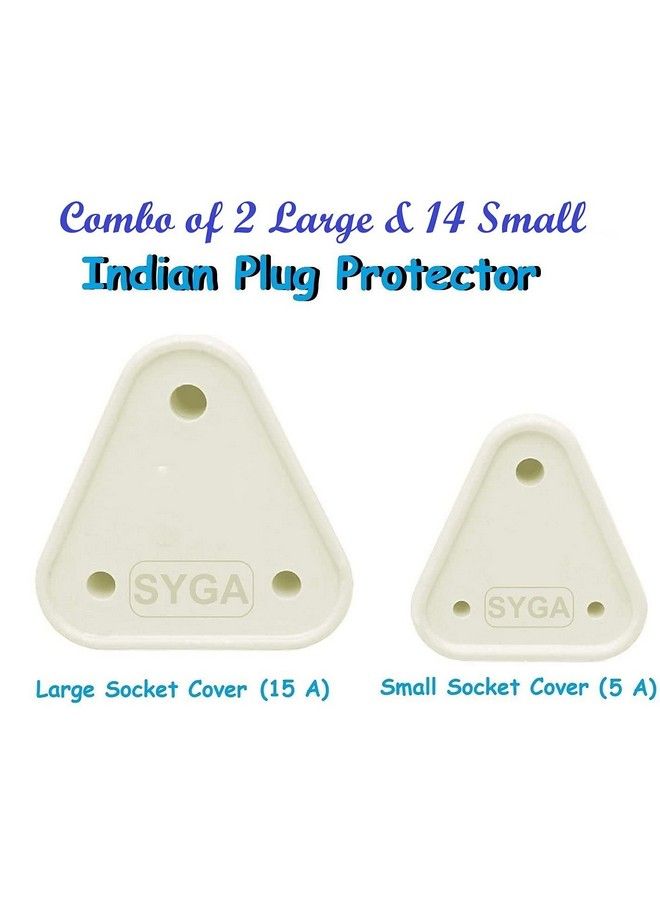 Syga Pack Of 16 Indian Plug Protector Nonflammable Combo For Baby Safety - Image 4