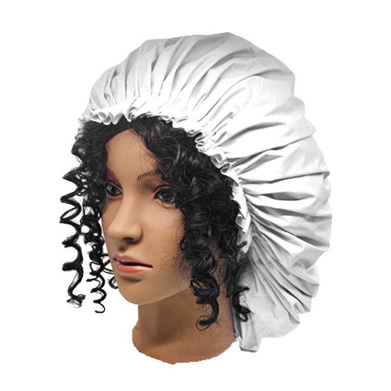 ELEBOX Premium Collection Super Jumbo Shower Cap White - Image 3