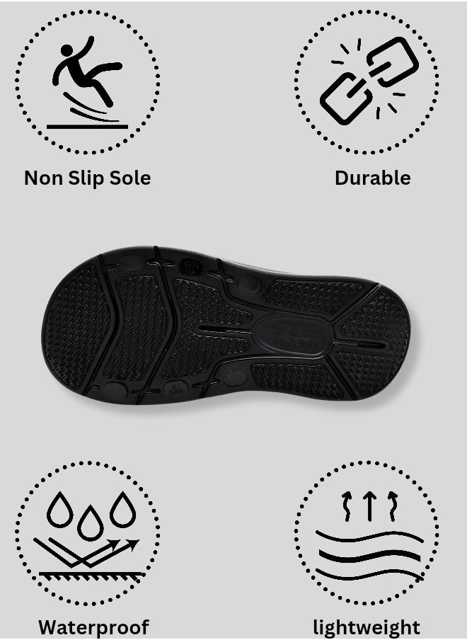 LUOFU - Luofu Men’s Slide Slippers | Unisex Shower Sliders | Comfortable Rubber Slip-On Shoes for Indoor/Outdoor Use | Easy-Clean Waterproof Casual Slippers for Men and Women - Image 1